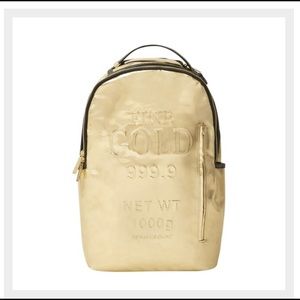Spray Ground Gold Brick Money Backpack